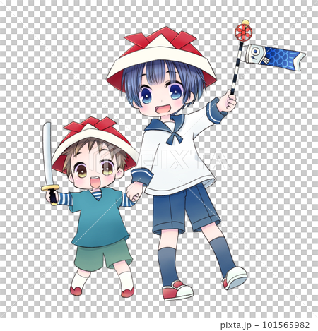 子供の日の仲良し兄弟のイラスト素材 [101565982] - PIXTA