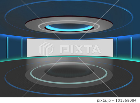 Graphical studio space background with big screen and center stage concept series Graphical studio space background with big screen and center stage concept series 101568084