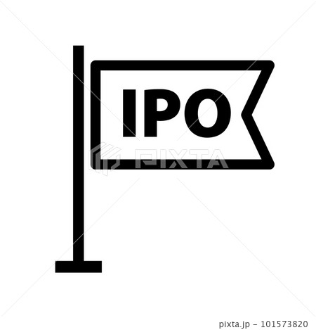 シンプルなIPOアイコン。新規公開株式。ベクター。 シンプルなIPOアイコン。新規公開株式。ベクター。 101573820