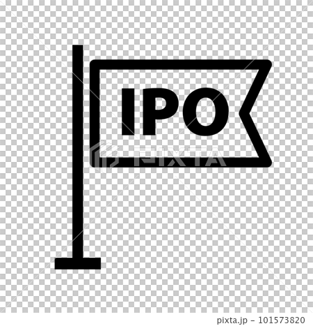 シンプルなIPOアイコン。新規公開株式。ベクター。 シンプルなIPOアイコン。新規公開株式。ベクター。 101573820