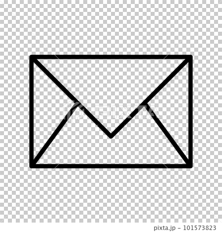 シンプルなメールやレターのアイコン。ベクター。 101573823