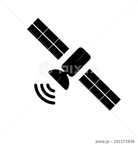 宇宙人工衛星と電波。衛星通信。ベクター。 101573836