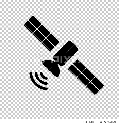 宇宙人工衛星と電波。衛星通信。ベクター。 101573836