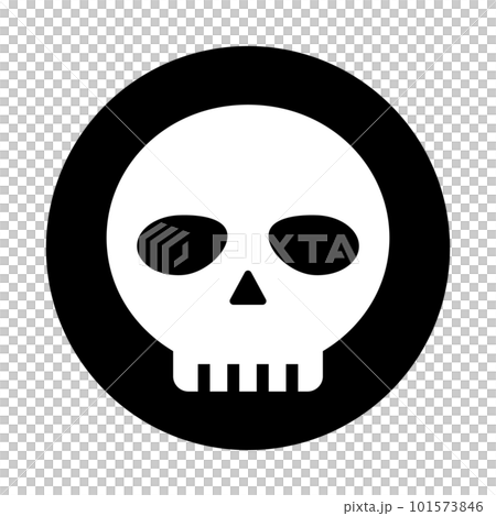 Round skull icon. Danger or poison. vector. 101573846