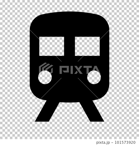 火車剪影圖標。交通。車站。向量。 101573920