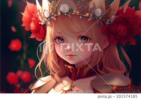 Abstract portrait of a princess. An artistic abstract fantasy. The concept of the princess. Generative AI Art 101574185