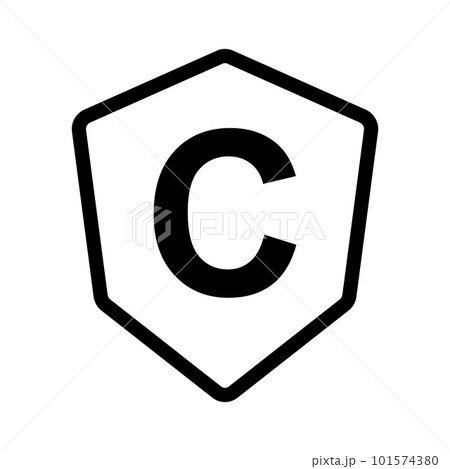 シールド型のコピーライトアイコン。著作権。ベクター。 シールド型のコピーライトアイコン。著作権。ベクター。 101574380