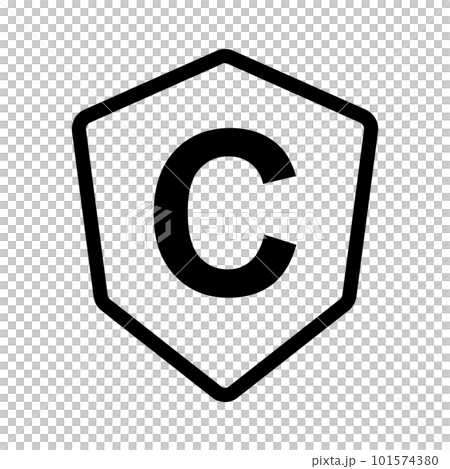 シールド型のコピーライトアイコン。著作権。ベクター。 シールド型のコピーライトアイコン。著作権。ベクター。 101574380