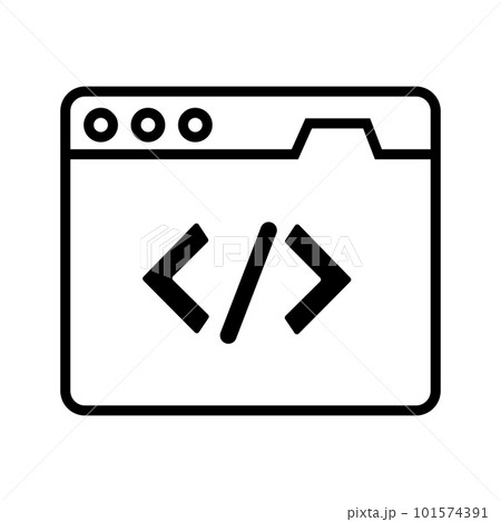 シンプルなプログラミング開発アイコン。ベクター。 101574391