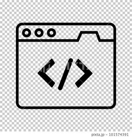 シンプルなプログラミング開発アイコン。ベクター。 101574391