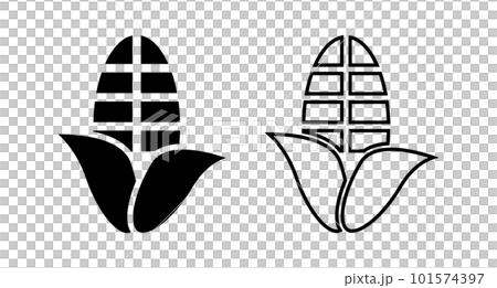 Corn silhouette icon set. vector. Corn silhouette icon set. vector. 101574397