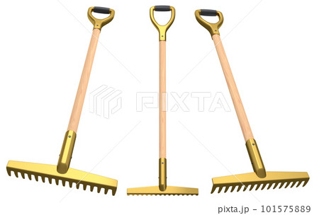 Set of garden tools and supplies for gardener and flower pots in garden Set of garden tools and supplies for gardener and flower pots in garden 101575889