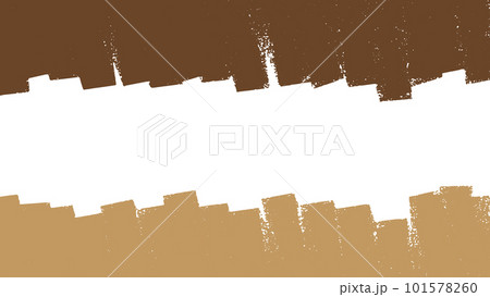 ローラーペンキで塗ったっぽいヘッダーフッター素材 16:9 ベクターデータ 茶色と黄土色 ローラーペンキで塗ったっぽいヘッダーフッター素材 16:9 ベクターデータ 茶色と黄土色 101578260