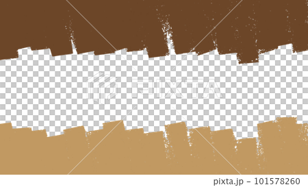 ローラーペンキで塗ったっぽいヘッダーフッター素材 16:9 ベクターデータ 茶色と黄土色 ローラーペンキで塗ったっぽいヘッダーフッター素材 16:9 ベクターデータ 茶色と黄土色 101578260