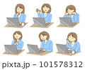 ノートパソコンを使う女性 101578312