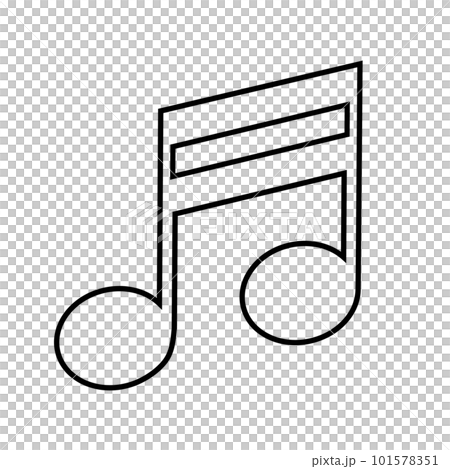 簡單的音符圖標。音樂。向量。 101578351