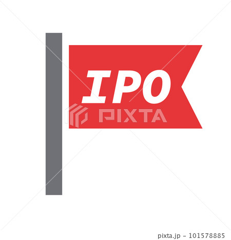 IPOの赤い旗アイコン。新規上場株式。ベクター。 IPOの赤い旗アイコン。新規上場株式。ベクター。 101578885