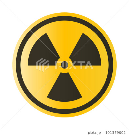 丸い放射性のアイコン。核や原子のアイコン。ベクター。 101579002
