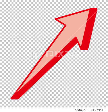 三維箭頭單品紅色直線上升 101579518