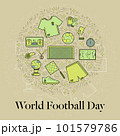 Soccer football day postcard 101579786