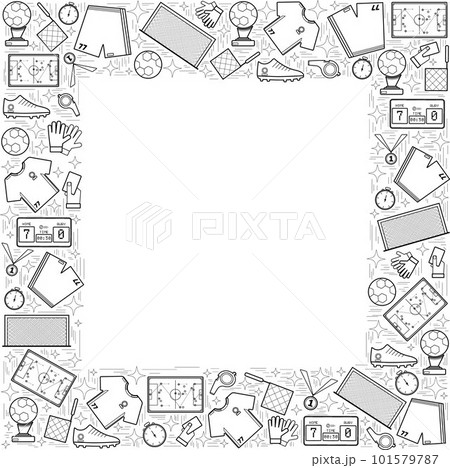 Soccer frame linear black 101579787