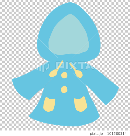 Raincoat handwritten style illustration without main line Raincoat handwritten style illustration without main line 101580314