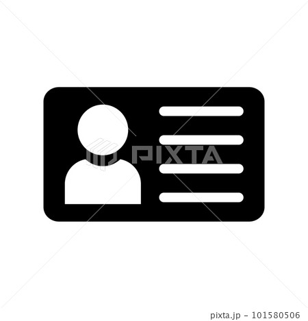 会員カードのシルエットアイコン。ベクター。 101580506