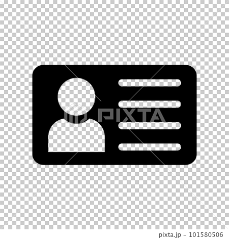 会員カードのシルエットアイコン。ベクター。 101580506
