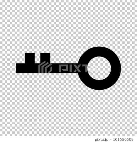 カギのシルエットアイコン。セキュリティー。暗号鍵。ベクター。 101580509