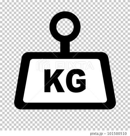 簡單的千克圖標。公斤。重量或質量。向量。 簡單的千克圖標。公斤。重量或質量。向量。 101580510