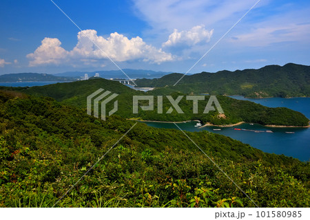 四国・鳴門海峡・鳴門スカイラインのハイライト、四方見展望台から眺める海と島の風景・徳島県鳴門市(4) 四国・鳴門海峡・鳴門スカイラインのハイライト、四方見展望台から眺める海と島の風景・徳島県鳴門市(4) 101580985
