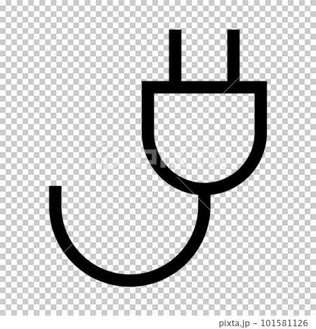 簡單的電源插座圖標。力量。向量。 簡單的電源插座圖標。力量。向量。 101581126
