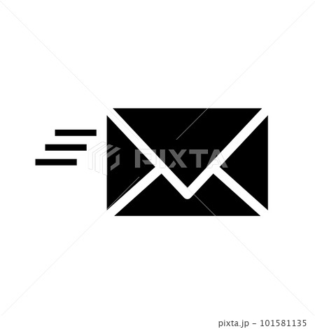 メール送信のシルエットアイコン。電子メール送信。ベクター。 101581135