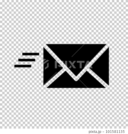 メール送信のシルエットアイコン。電子メール送信。ベクター。 101581135