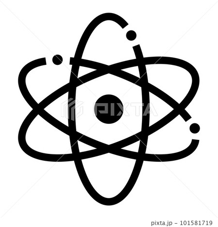モダンな電子と原子のアイコン。ベクター。 101581719
