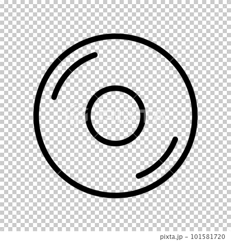 光沢のあるシンプルなCDのアイコン。ベクター。 101581720