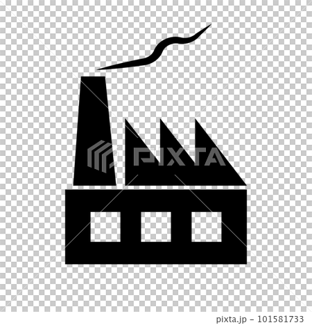 工場や産業のシルエットアイコン。製造所。ベクター。 工場や産業のシルエットアイコン。製造所。ベクター。 101581733