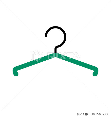 緑のハンガーアイコン。ベクター。 101581775