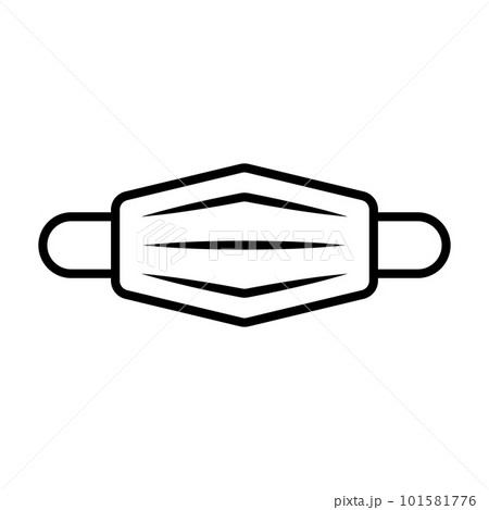 フェイスマスクのアイコン。病気予防。ベクター。 101581776