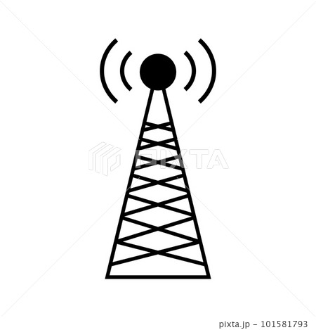 通信塔や基地局のアイコン。ベクター。 通信塔や基地局のアイコン。ベクター。 101581793