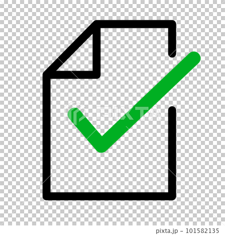 Task completed file icon. File with check mark. vector. Task completed file icon. File with check mark. vector. 101582135