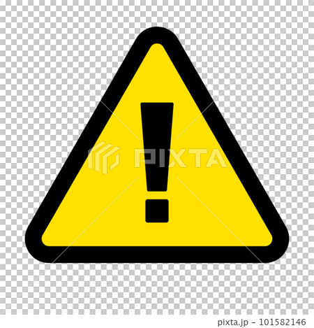 Triangular hazard sign. exclamation sign. vector. 101582146