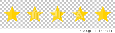5 星評級圖標。審查。向量。 5 星評級圖標。審查。向量。 101582514