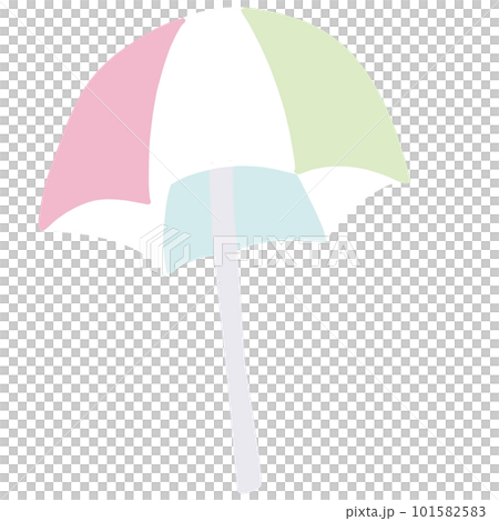 No main line color illustration of a simple beach umbrella 101582583