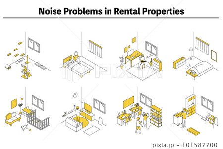 賃貸物件の騒音トラブル：マンションやアパートでの生活音 101587700