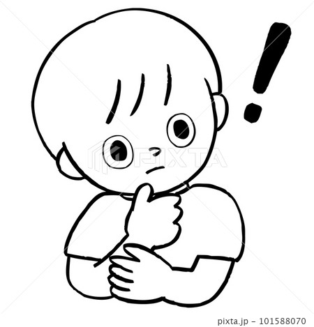 何かをひらめいた男の子のイラストレーション 101588070