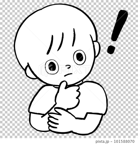 何かをひらめいた男の子のイラストレーション 101588070