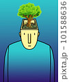 Man with a tree in his head.  illustration for your design 101588636