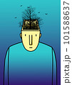 Man with a tree in his head.  illustration for your design 101588637