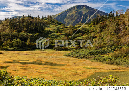 草紅葉の妙高連峰・高谷池と火打山 草紅葉の妙高連峰・高谷池と火打山 101588756